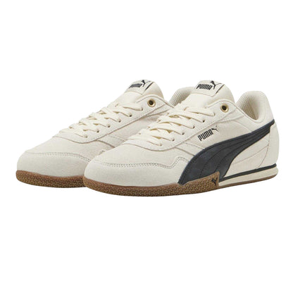 Beige-Gum - Close up - Puma Womens-Ladies Donna Leather Trainers