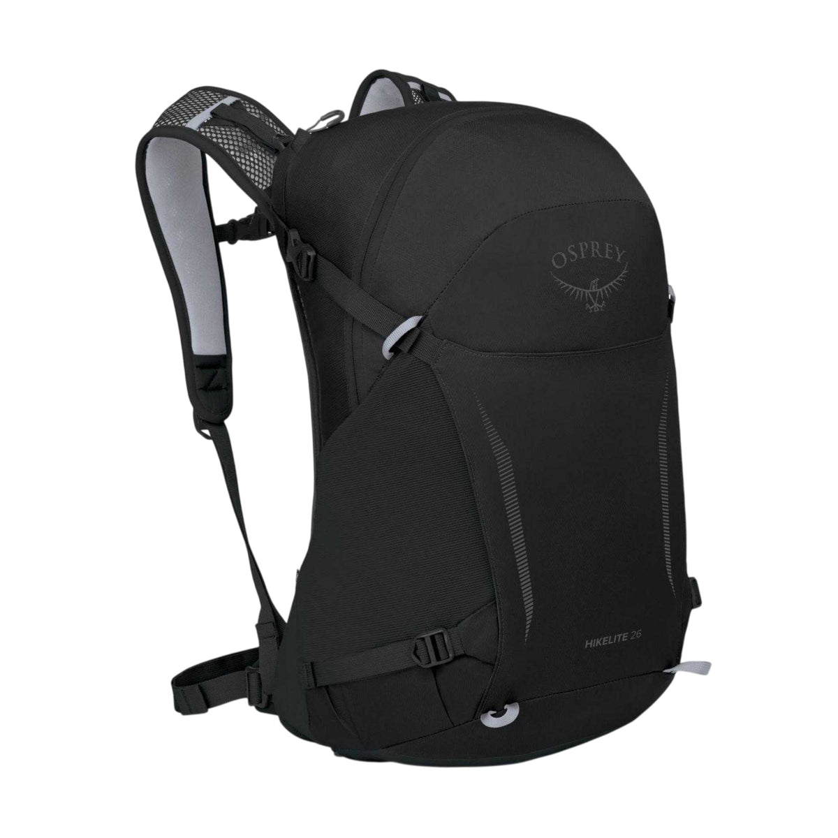 Black - Side - Osprey Hikelite 26L Hiking Backpack