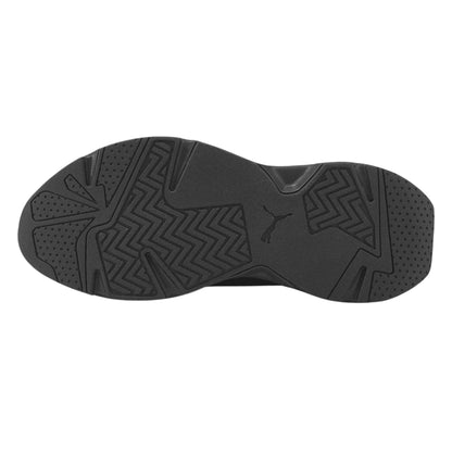 Black-Gold - Side - Puma Womens-Ladies Cassia Leather Trainers