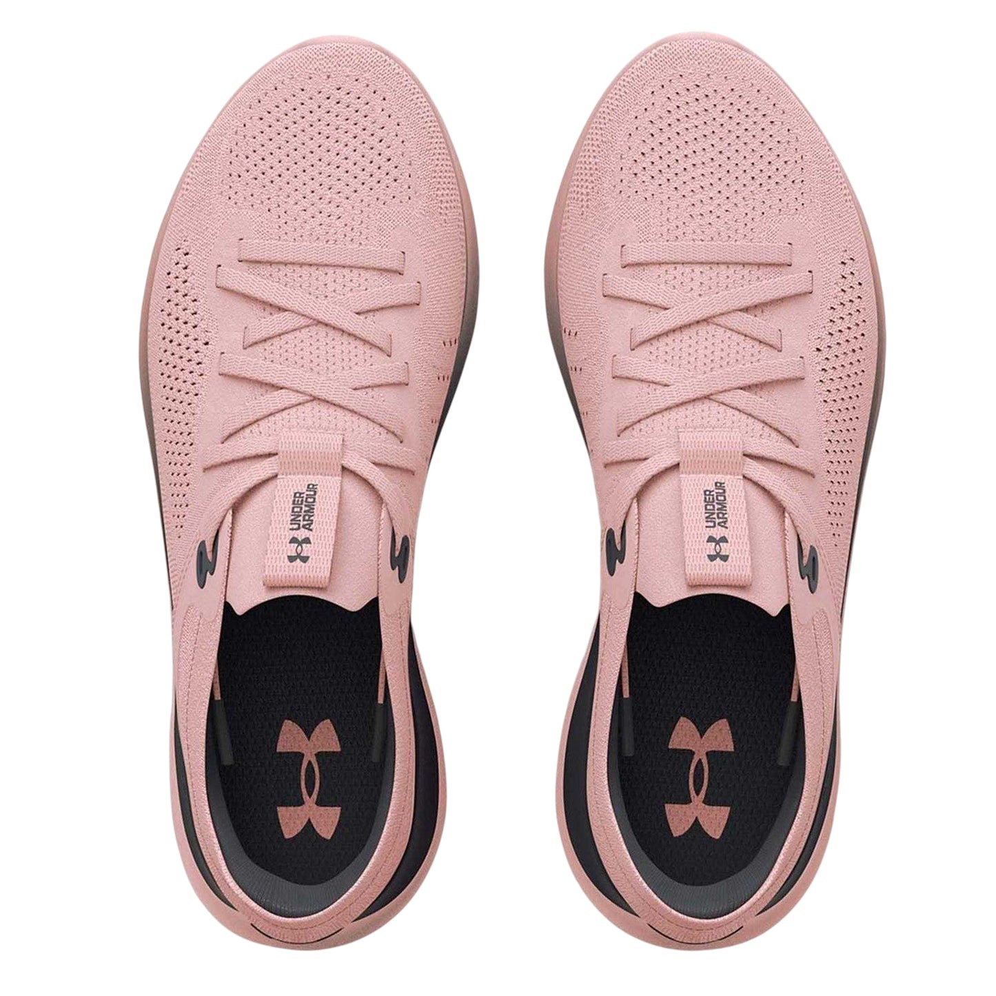 Pink - Side - Under Armour Womens-Ladies Flow Synchronicity Running Shoes