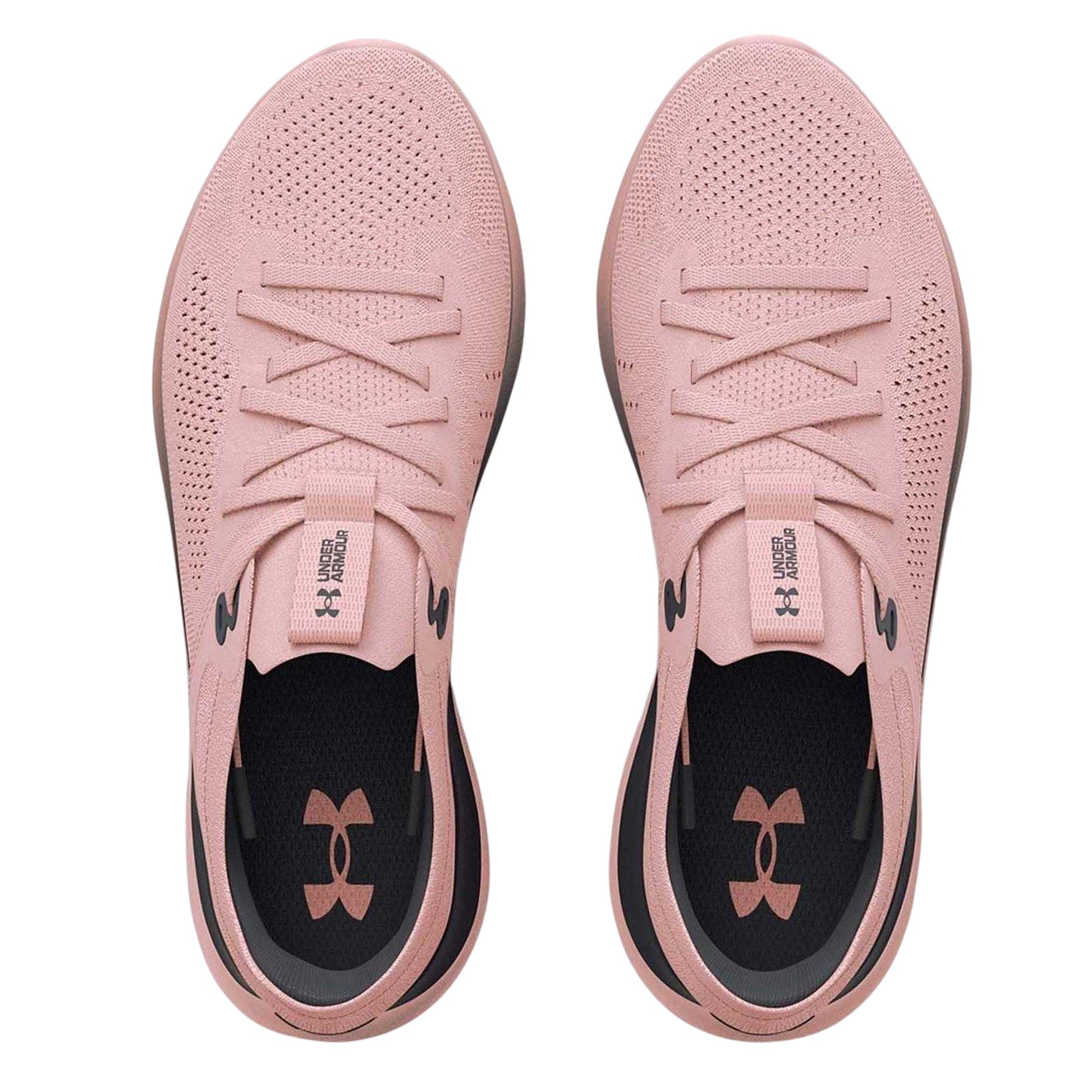 Pink - Side - Under Armour Womens-Ladies Flow Synchronicity Running Shoes