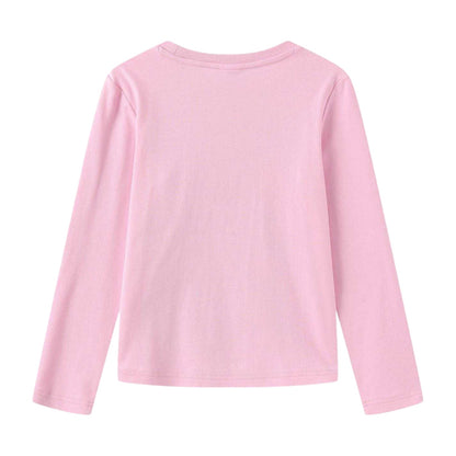 Pink - Back - Disney Girls Minnie Mouse Long Pyjama Set