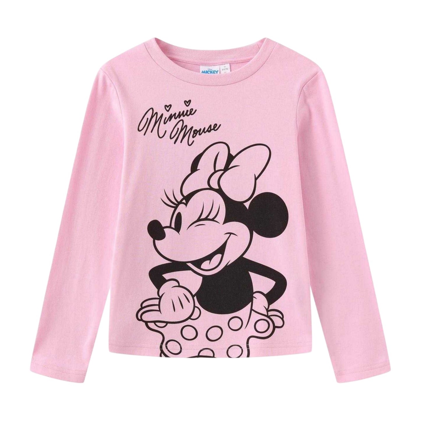 Pink - Side - Disney Girls Minnie Mouse Long Pyjama Set