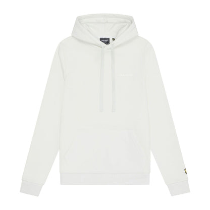 Blue-White - Front - Lyle & Scott Mens Embroidered Hoodie