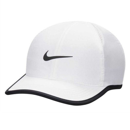 White-Black - Front - Nike Club Swoosh Baseball Cap
