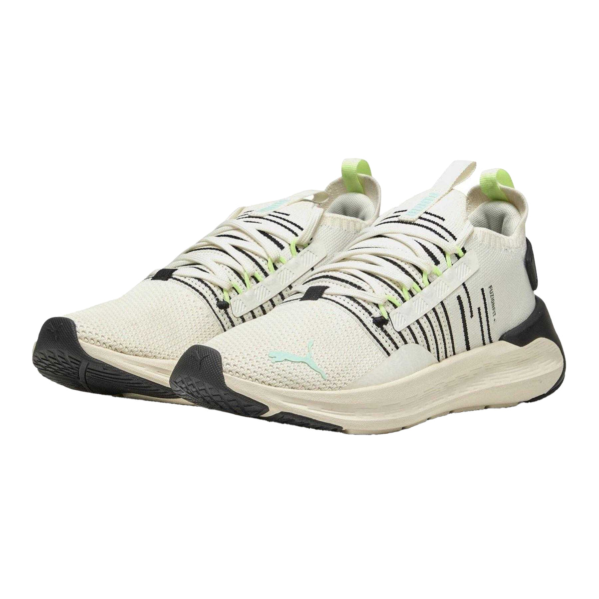 Warm White - Pack Shot - Puma Womens-Ladies Softride Symmetry Fuzion Trainers