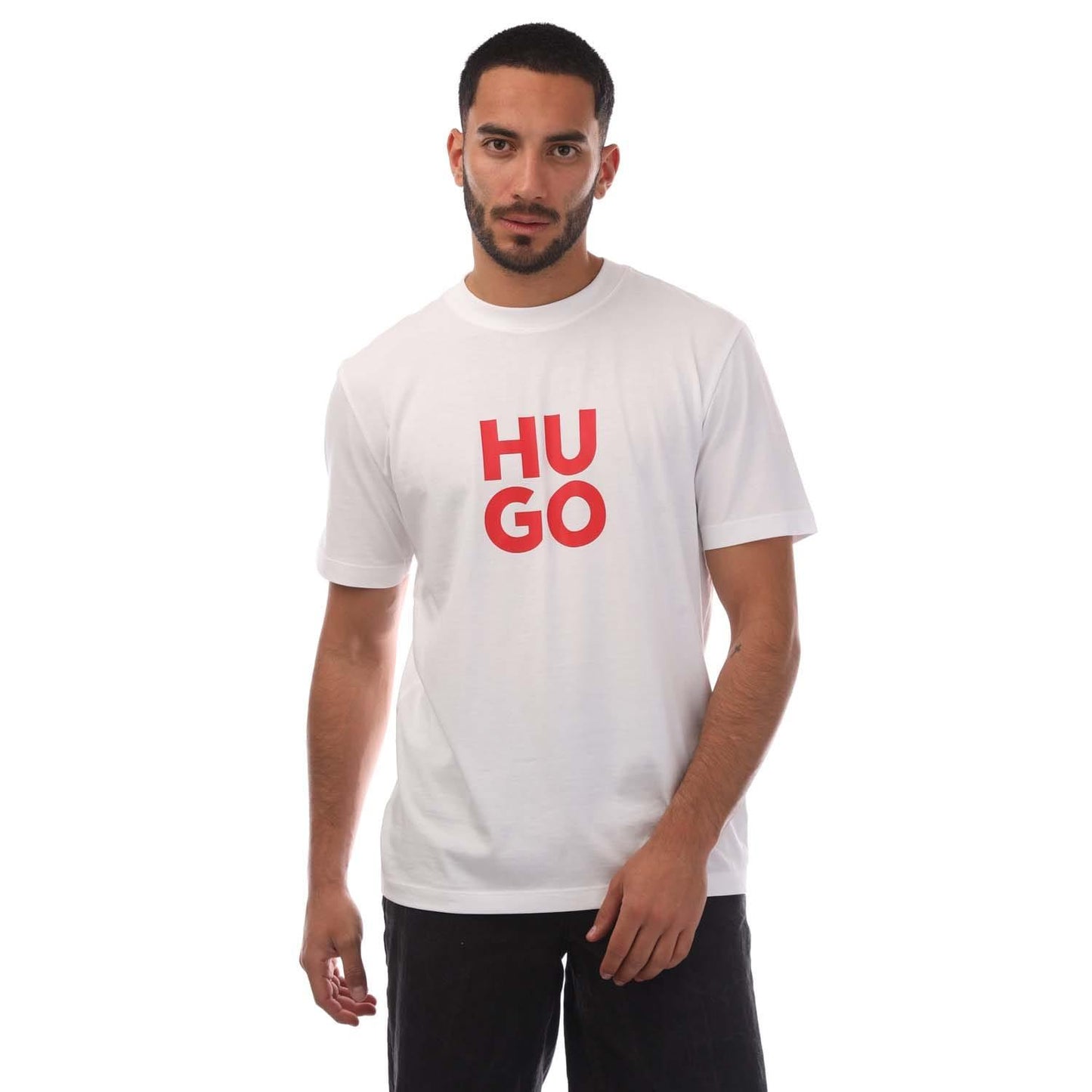 White - Front - Hugo Mens Daltorip T-Shirt