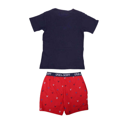 Blue - Back - Lyle & Scott Boys All-Over Print Loungewear Set