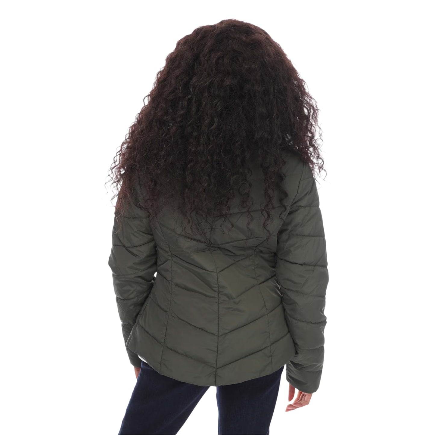Khaki Green - Back - Ted Baker Womens-Ladies Renika Short Puffer Jacket