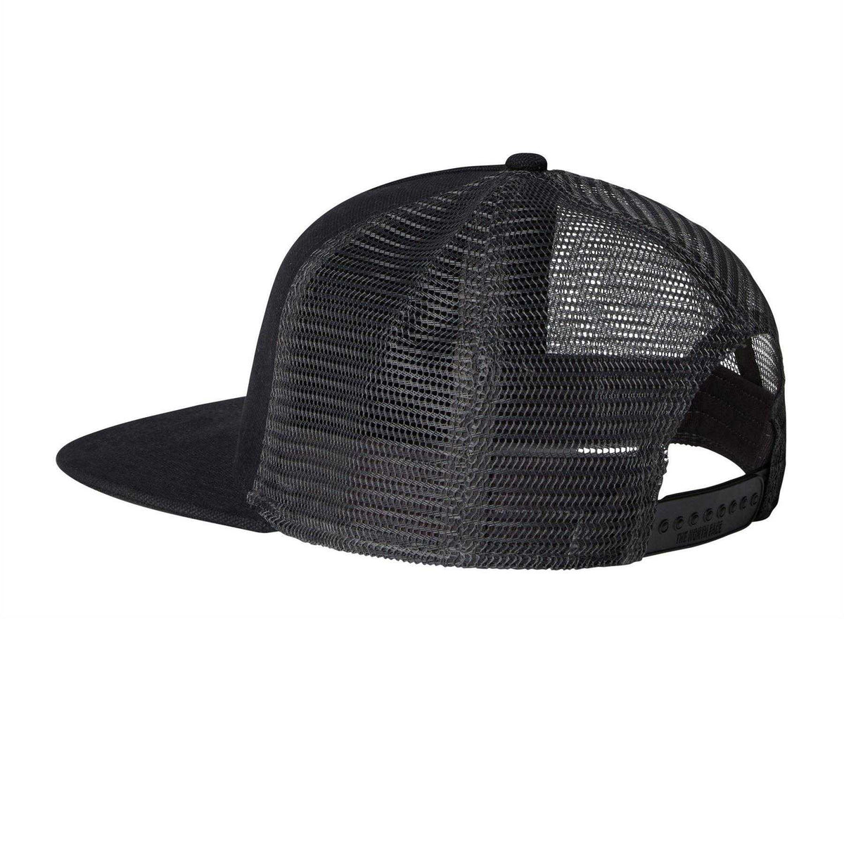 Black - Back - The North Face Mens Dome Leather Trucker Hat