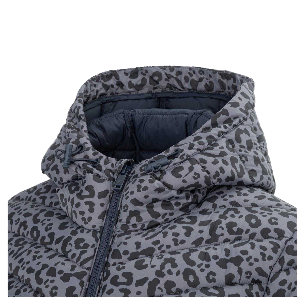 Grey - Lifestyle - SoulCal Womens-Ladies Bubble Animal Print Nylon Puffer Jacket