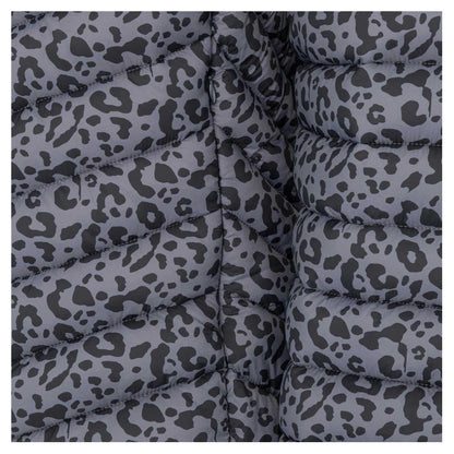 Grey - Pack Shot - SoulCal Womens-Ladies Bubble Animal Print Nylon Puffer Jacket