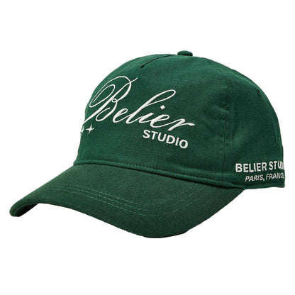 Green - Front - Belier Cotton Baseball Cap