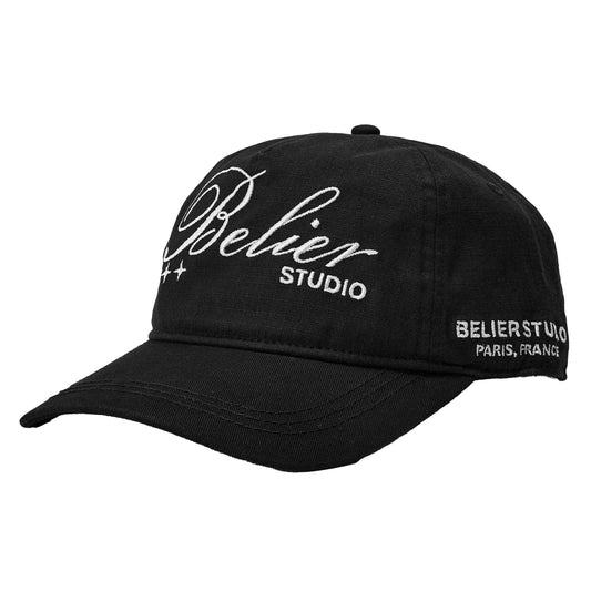 Black - Front - Belier Cotton Baseball Cap
