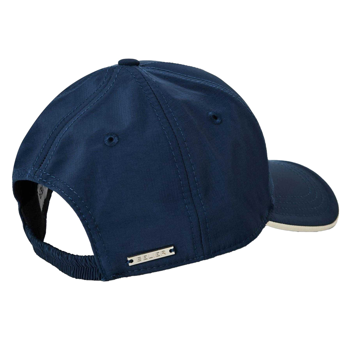 Navy - Back - Belier Embroidered Logo Baseball Cap