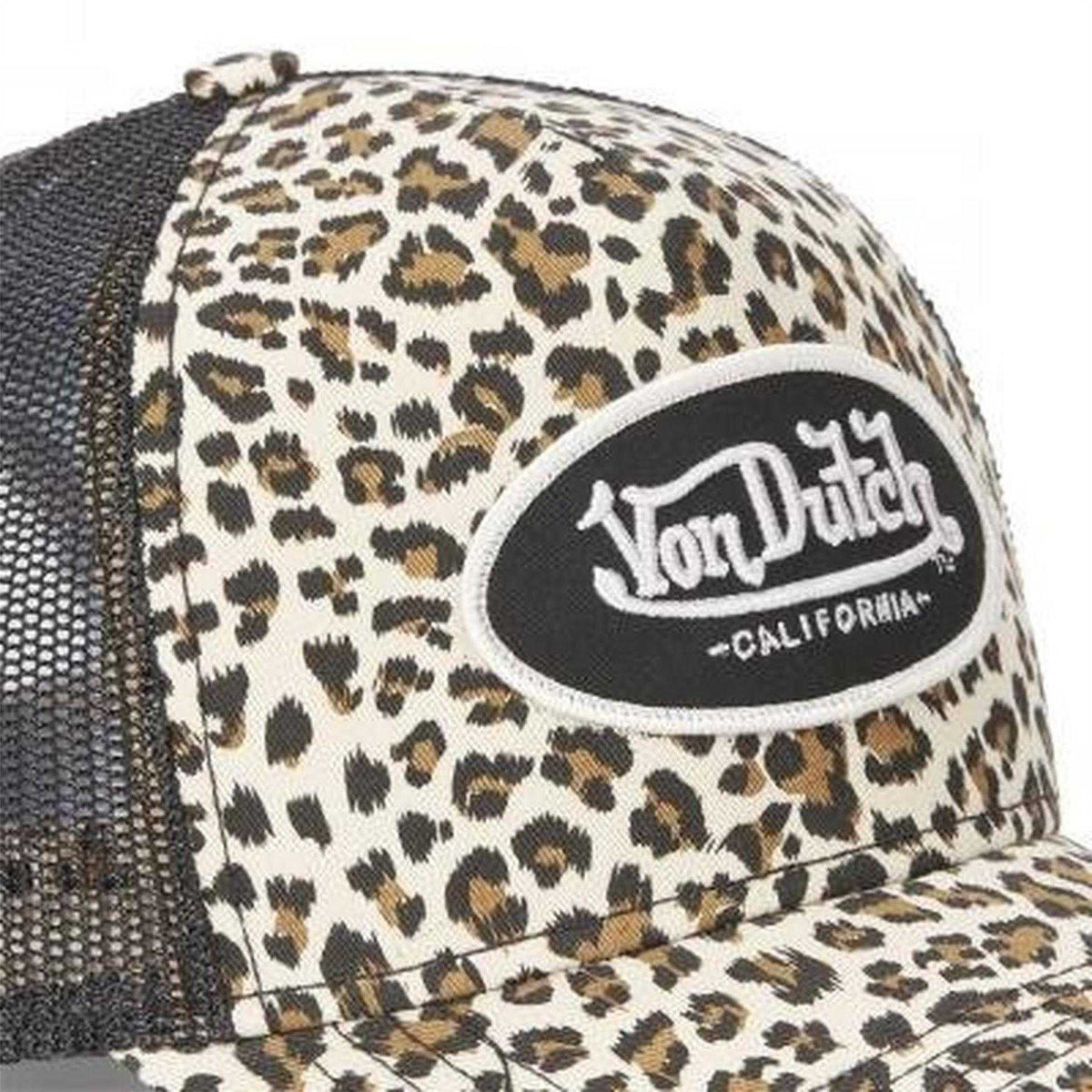 Leopard - Side - Von Dutch Womens-Ladies Leopard Print Trucker Cap