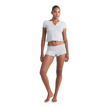 Heather Grey - Side - Skims Womens-Ladies Short Pyjama Set