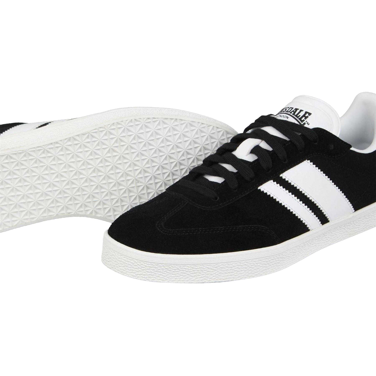 Black - Lifestyle - Lonsdale Mens Hayes Suede Trainers