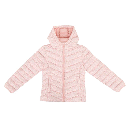 Pink - Front - SoulCal Girls Nylon Puffer Jacket