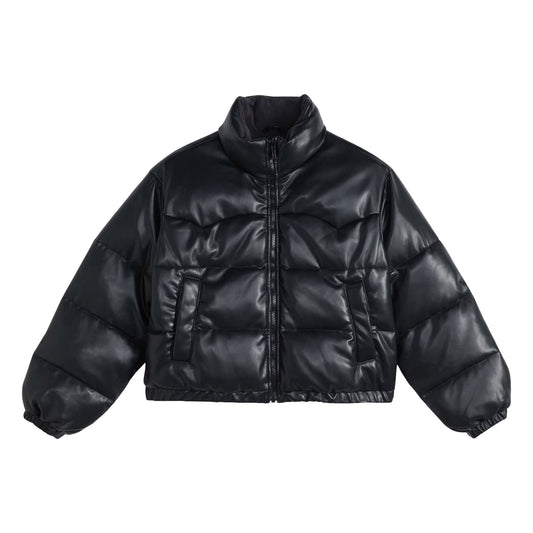 Black Night - Front - Levis Womens-Ladies Solid Puffer Jacket
