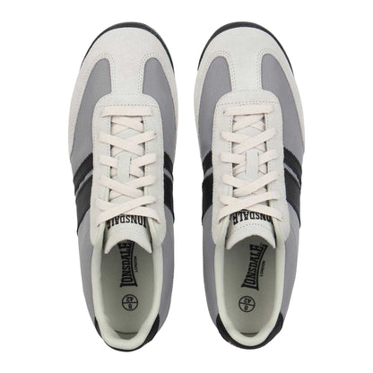Grey-Black - Side - Lonsdale Mens Selhurst Suede Trainers