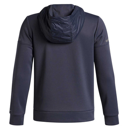 Frost Gray - Back - Under Armour Childrens-Kids Solid Hooded Regular Jacket