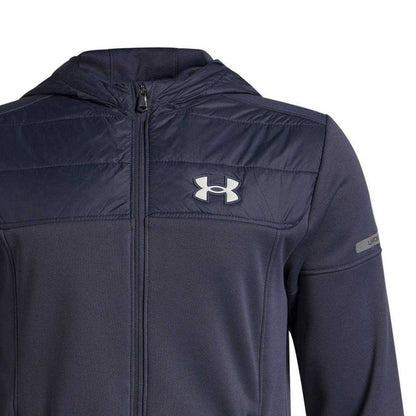 Frost Gray - Side - Under Armour Childrens-Kids Solid Hooded Regular Jacket