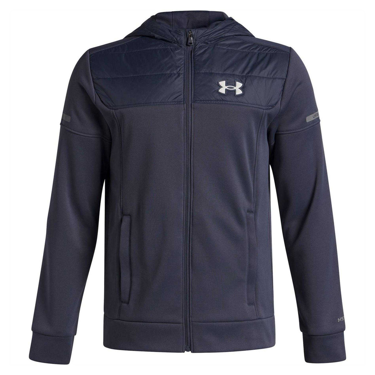 Frost Gray - Front - Under Armour Childrens-Kids Solid Hooded Regular Jacket