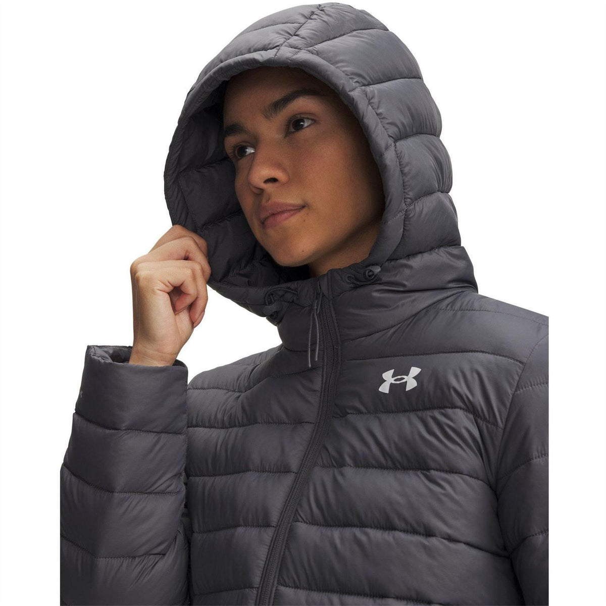 Frost Gray - Side - Under Armour Womens-Ladies Sportswear Insulated Jacket