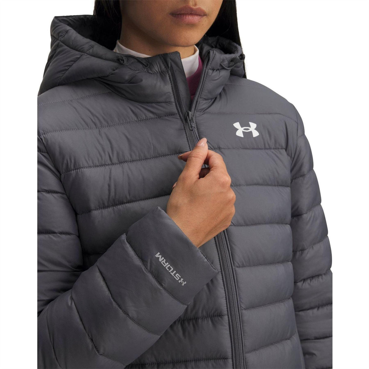 Frost Gray - Lifestyle - Under Armour Womens-Ladies Sportswear Insulated Jacket