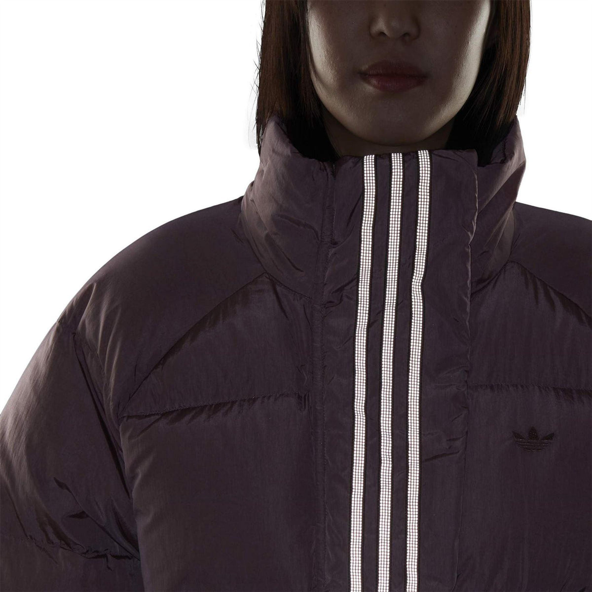 Wonder Mauve - Lifestyle - Adidas Womens-Ladies 3 Stripes Reflective Detail Down Jacket