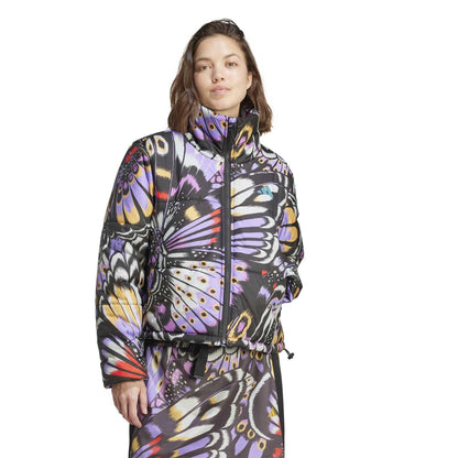 Black - Front - Adidas Womens-Ladies Farm Butterfly Puffer Jacket