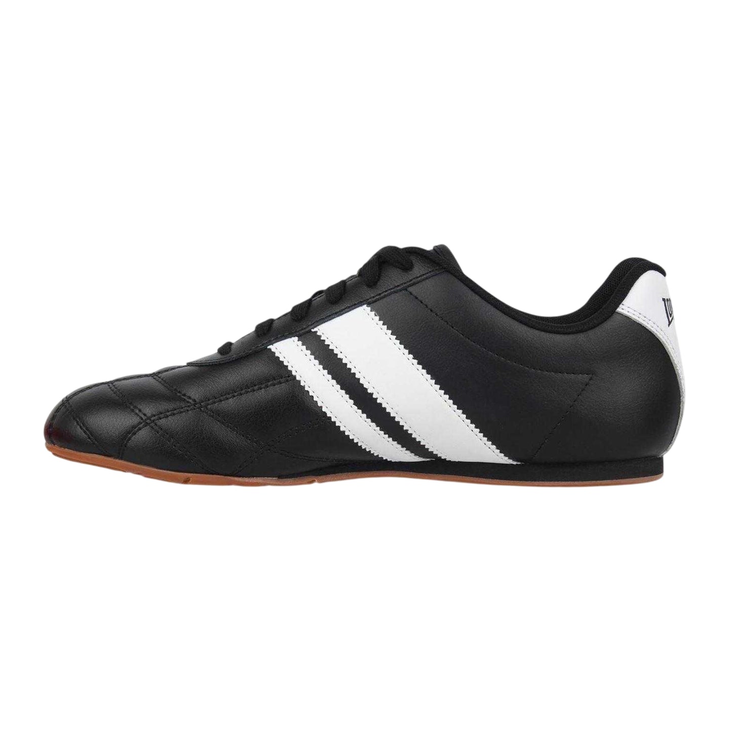 Black - Back - Lonsdale Mens Brent Leather Trainers