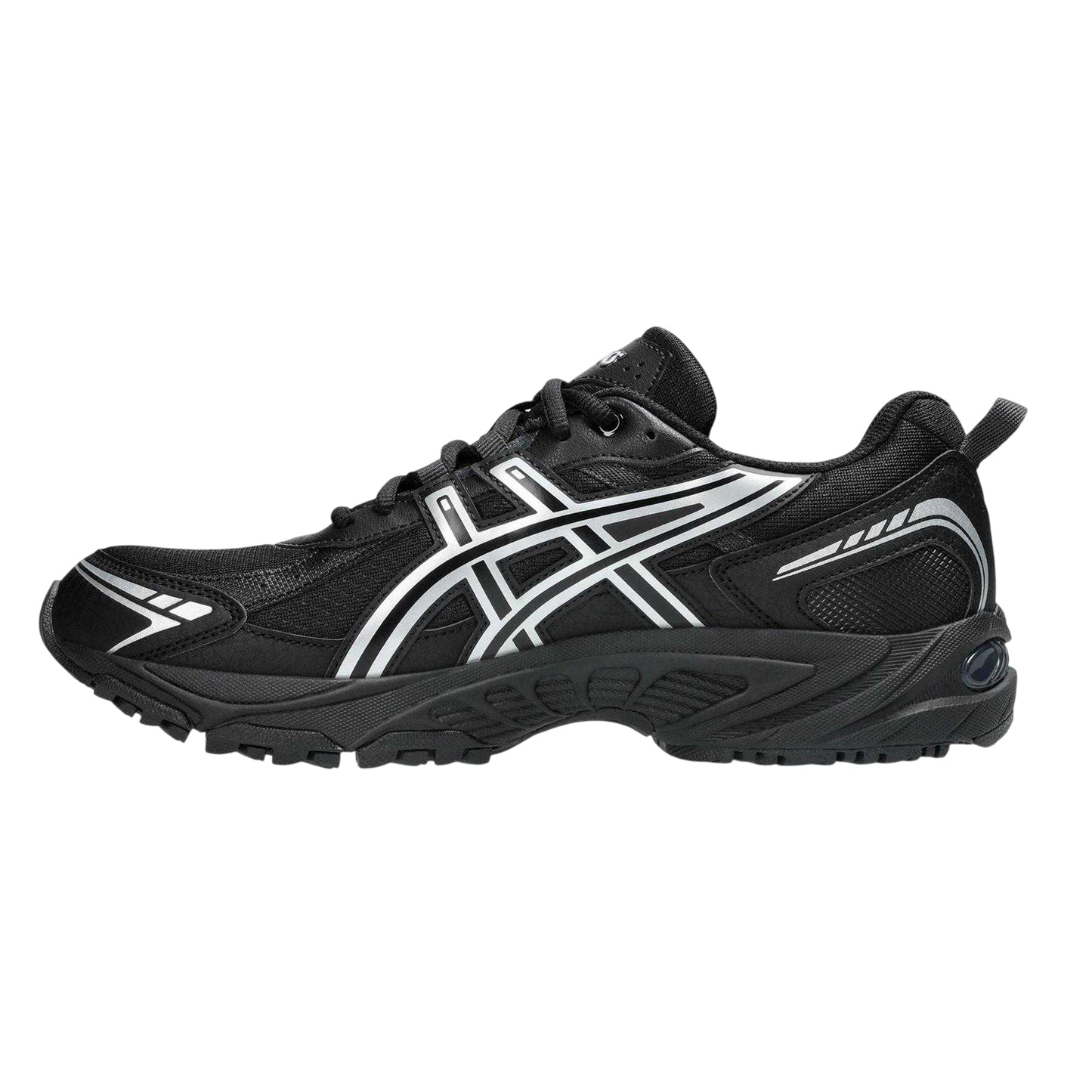 Black-Silver - Side - Asics Mens Ventx Gel Trainers