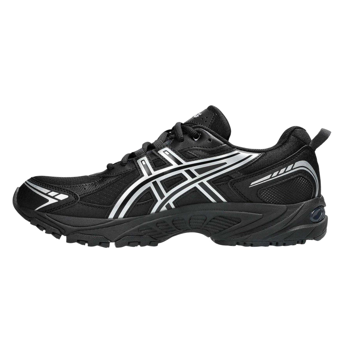 Black-Silver - Side - Asics Mens Ventx Gel Trainers