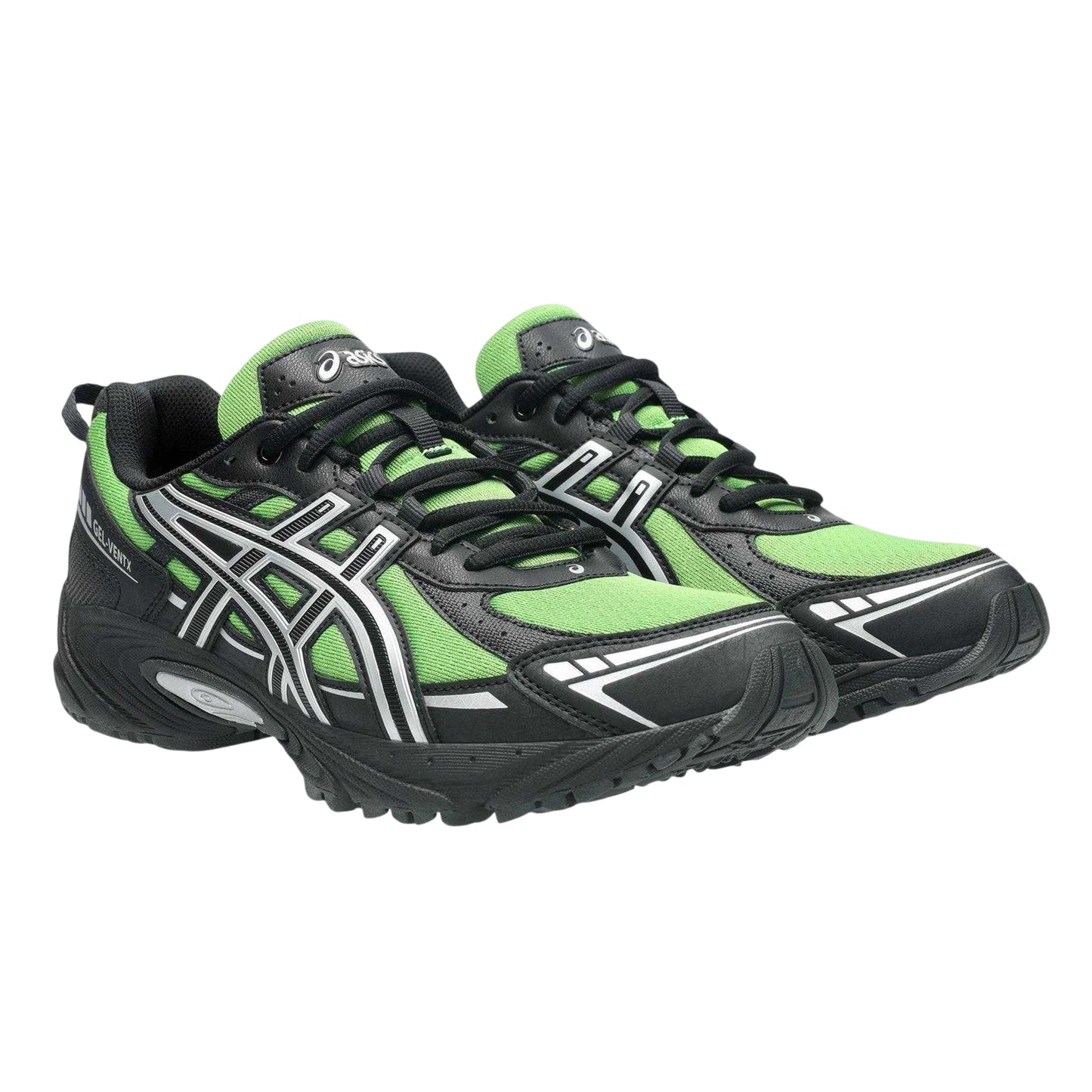 Piquant Green-Black Pure - Side - Asics Mens Ventx Gel Trainers