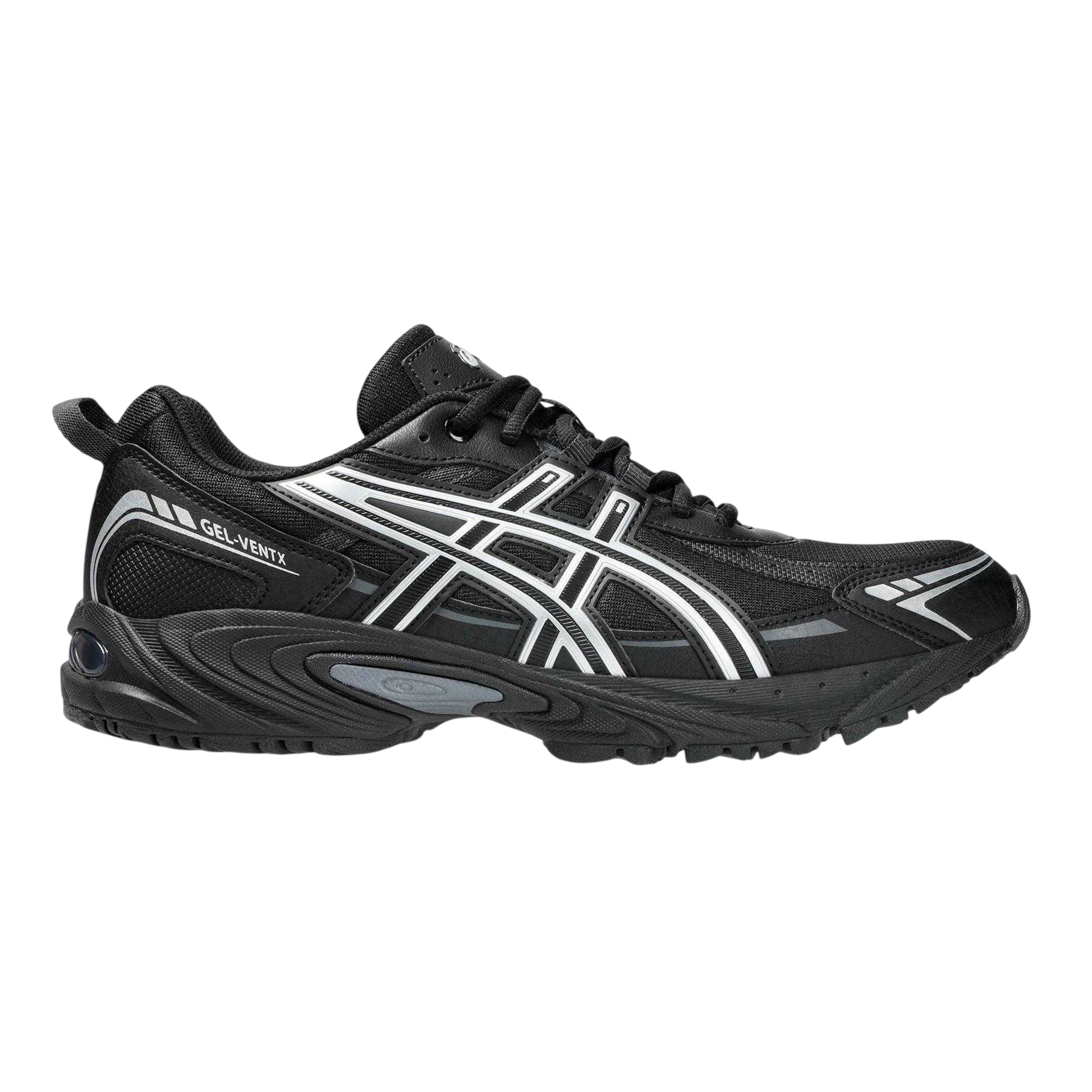 Black-Silver - Front - Asics Mens Ventx Gel Trainers