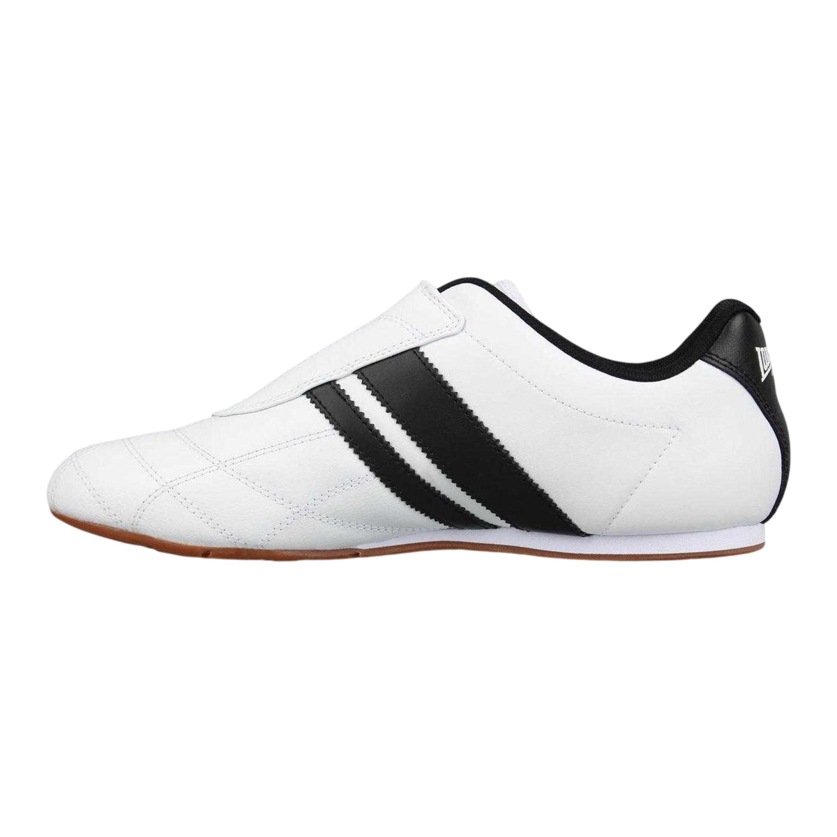 White - Back - Lonsdale Mens Brent Leather Slip-on Trainers