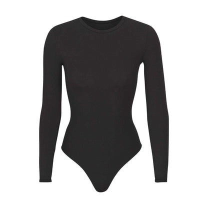 Onyx - Front - Skims Womens-Ladies Fits Everybody Long-Sleeved Bodysuit