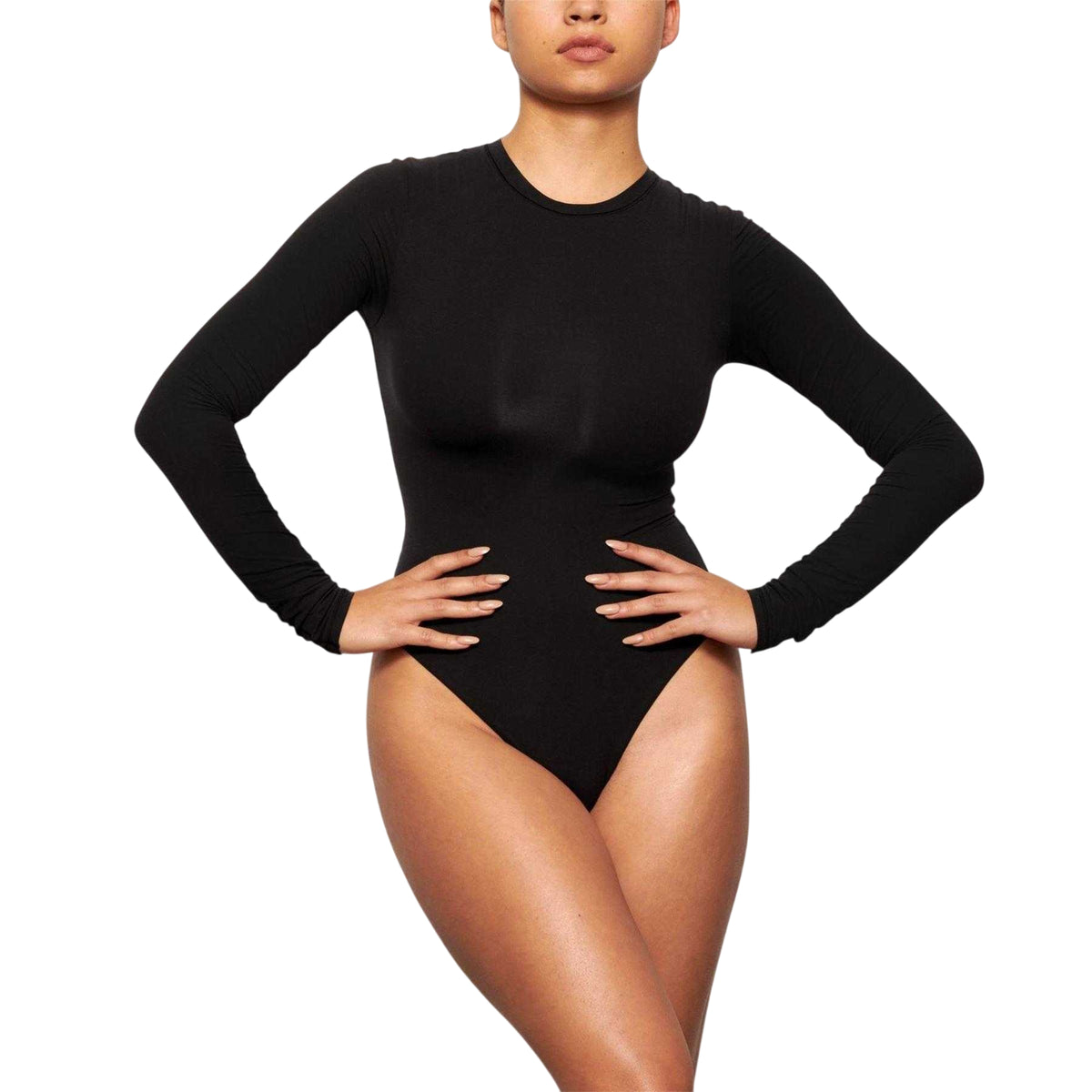 Onyx - Side - Skims Womens-Ladies Fits Everybody Long-Sleeved Bodysuit