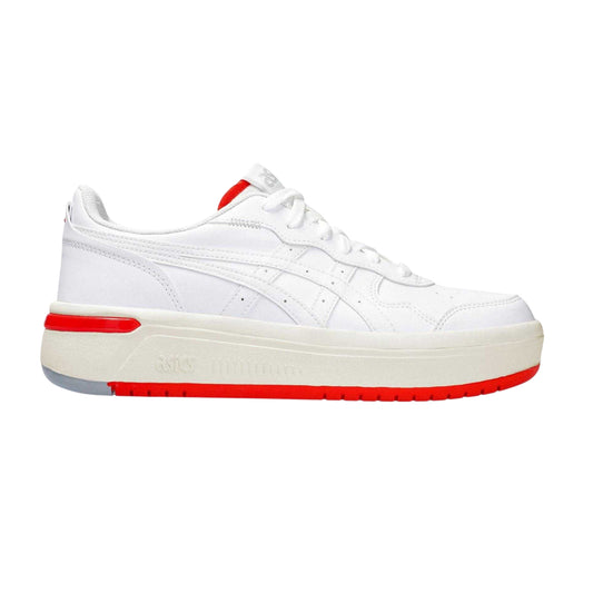 White-Cherry - Front - Asics Womens-Ladies Leather Chunky Platform Trainers