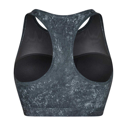 Black Print - Back - USA Pro Womens-Ladies Racerback Sports Bra