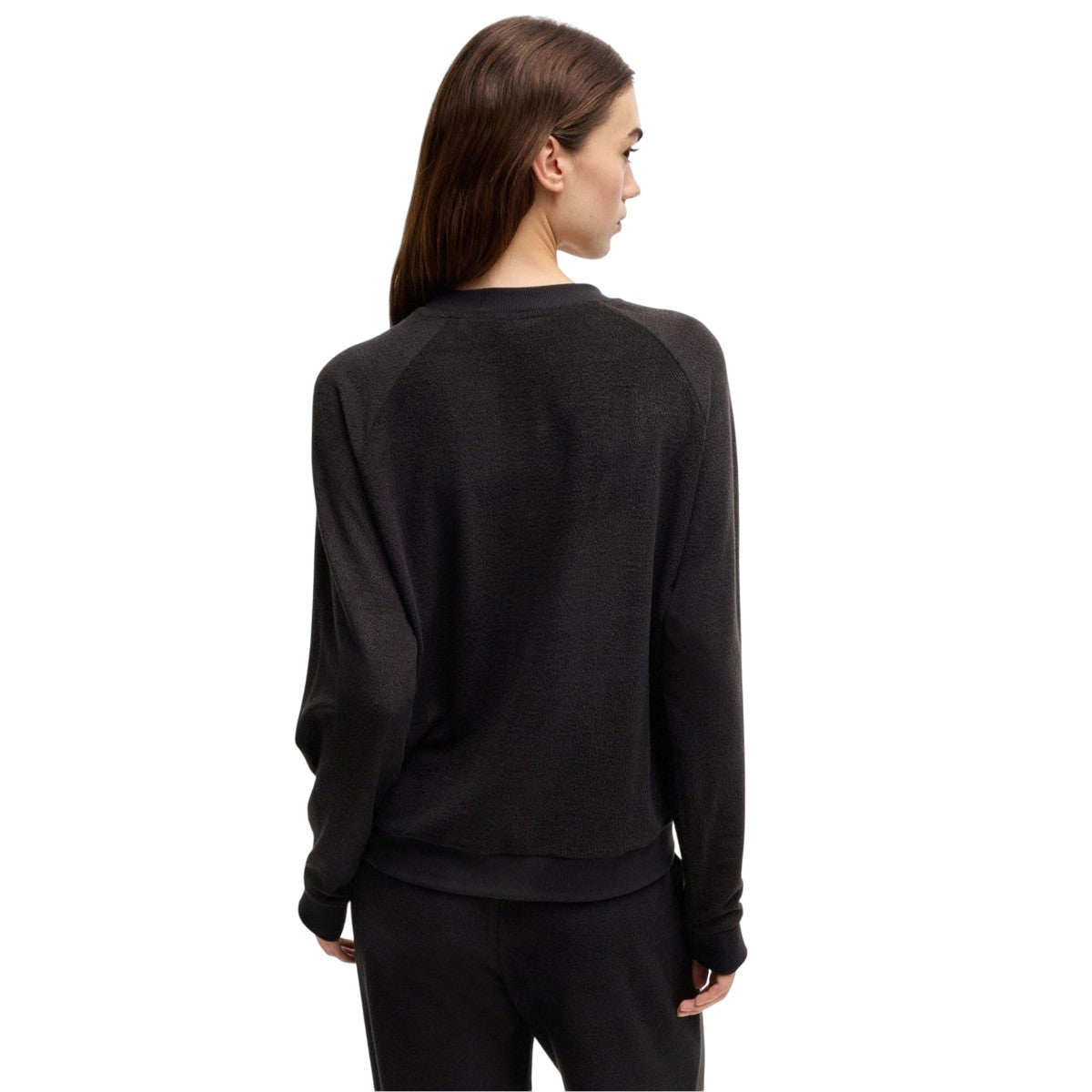 Black - Back - Hugo Womens-Ladies Snoozie Lounge Sweatshirt