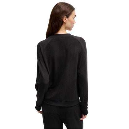 Black - Back - Hugo Womens-Ladies Snoozie Lounge Sweatshirt