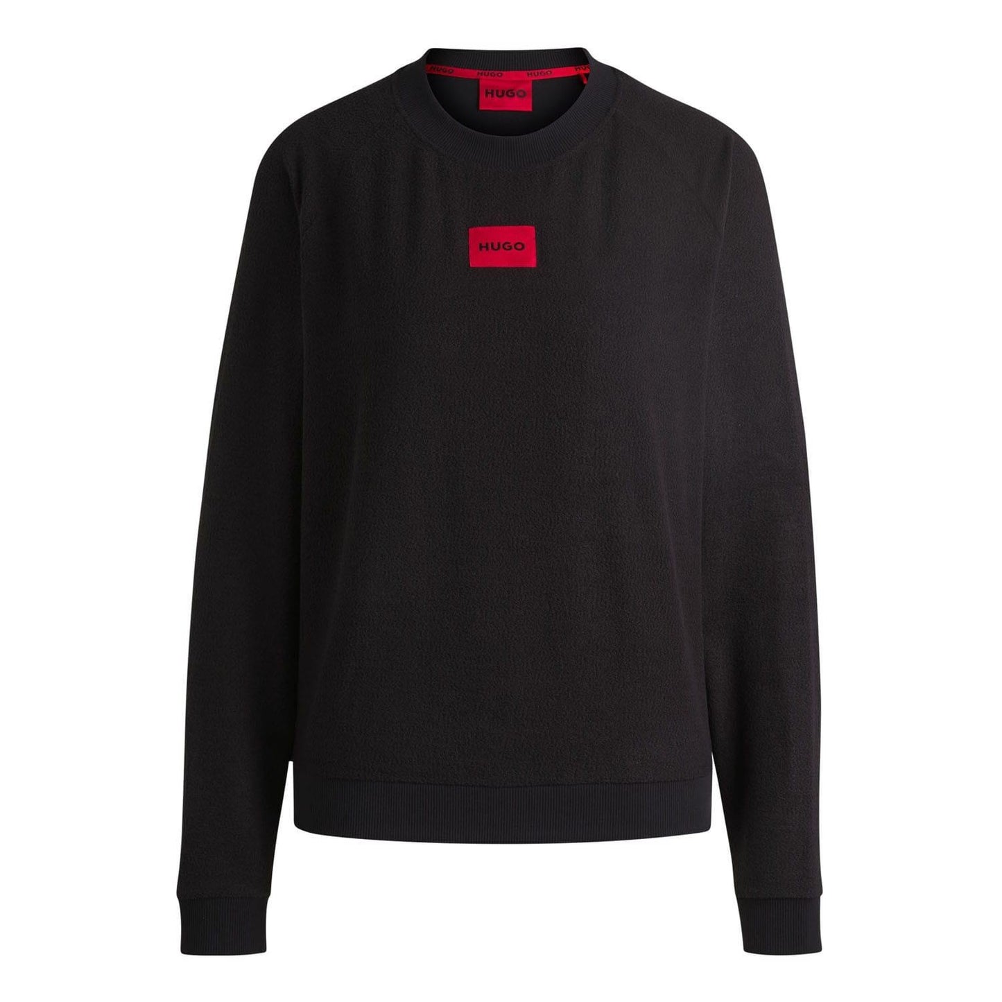 Black - Front - Hugo Womens-Ladies Snoozie Lounge Sweatshirt