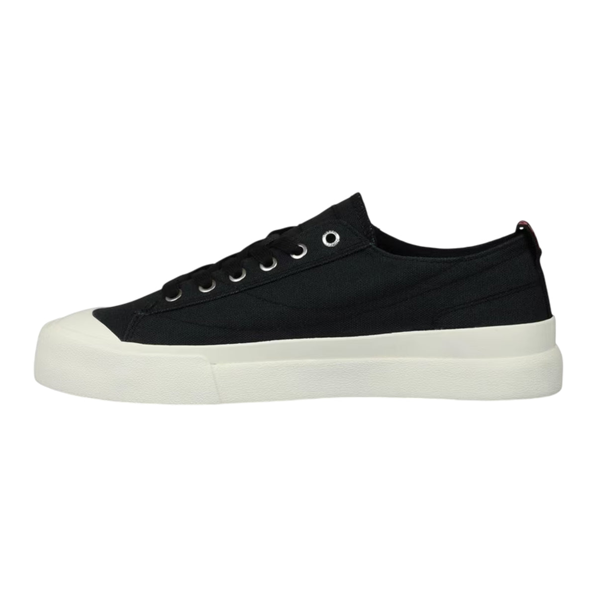 White - Side - Diesel Mens S-Athos Canvas Low Cut Trainers