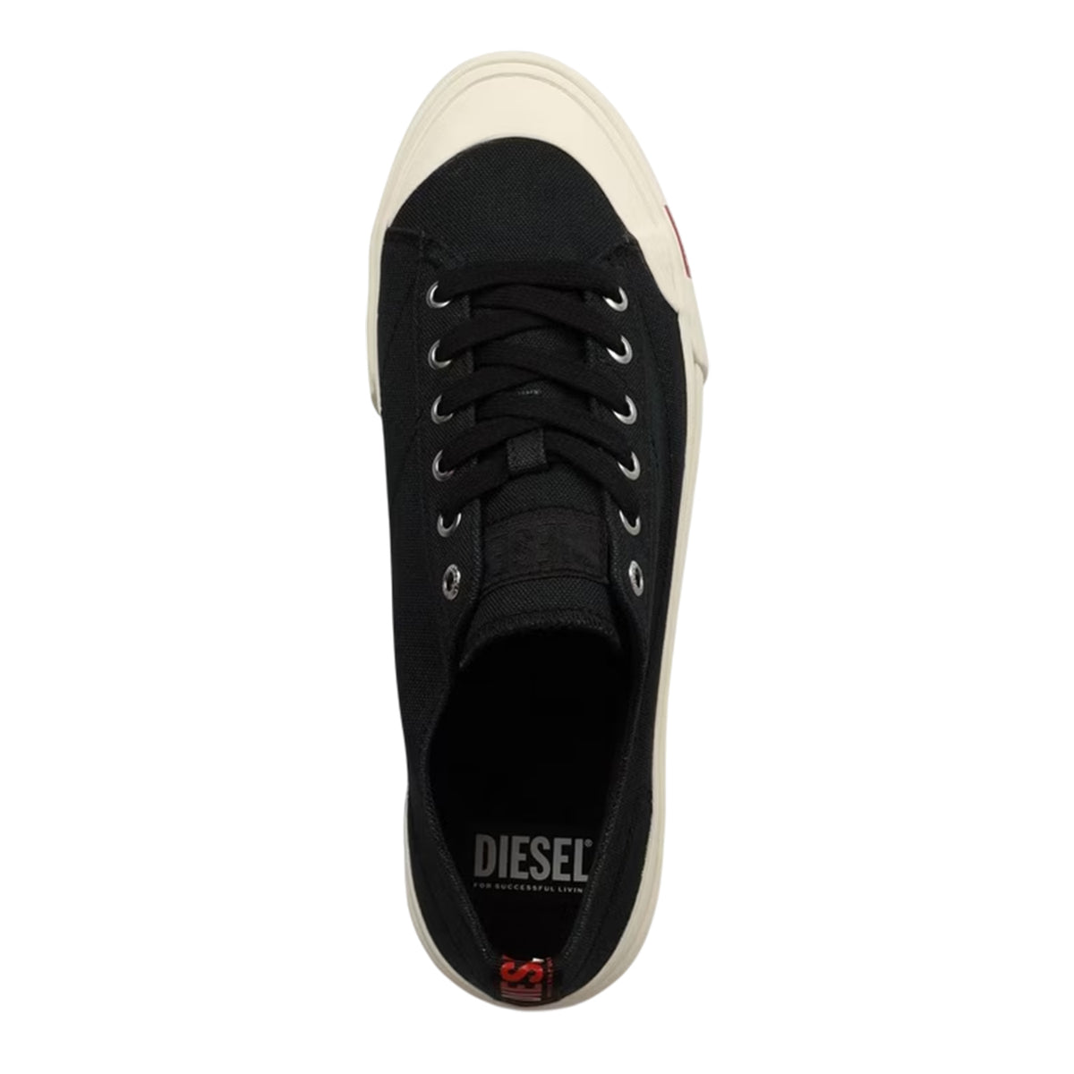 White - Lifestyle - Diesel Mens S-Athos Canvas Low Cut Trainers