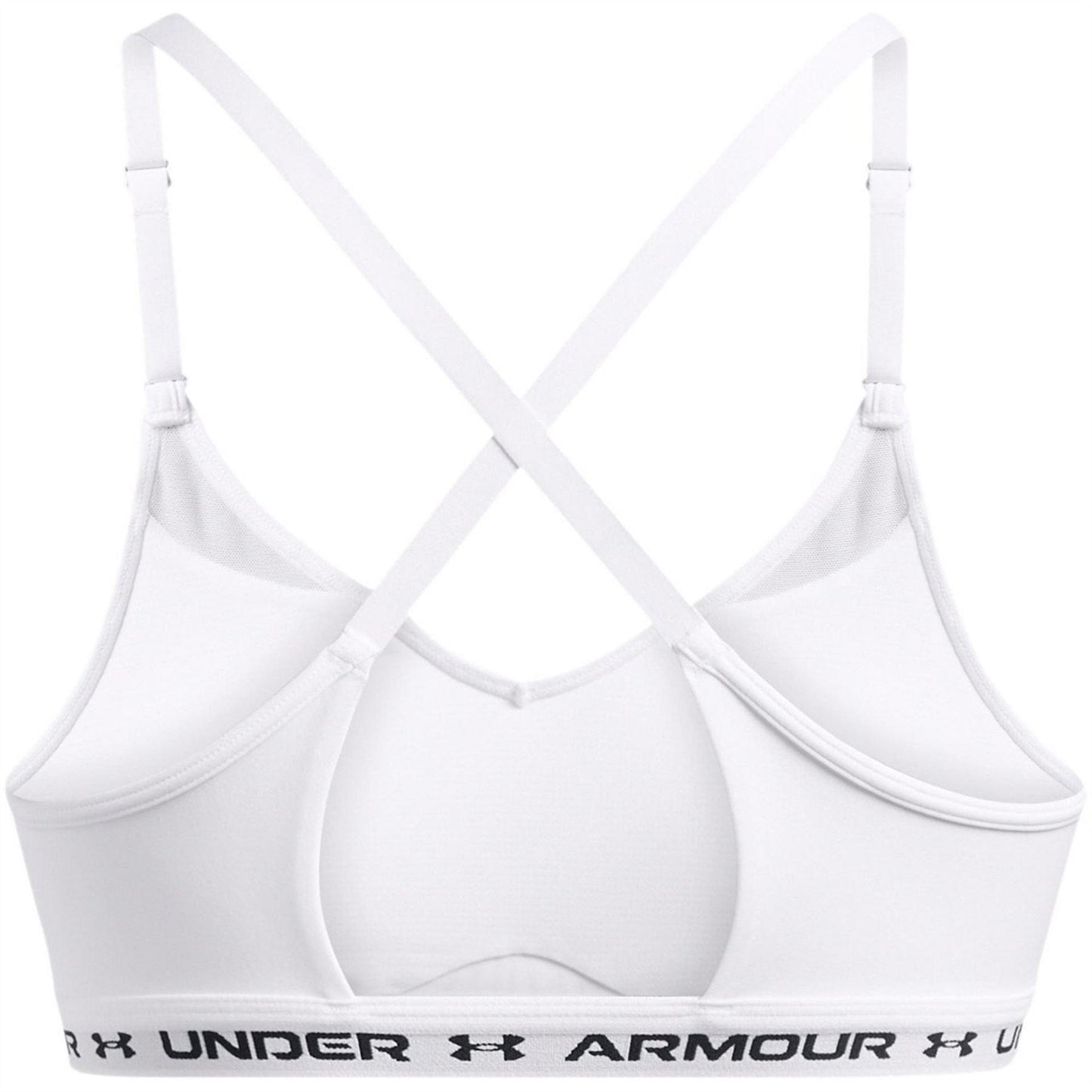 White - Back - Under Armour Womens-Ladies Cross Back Sports Bra