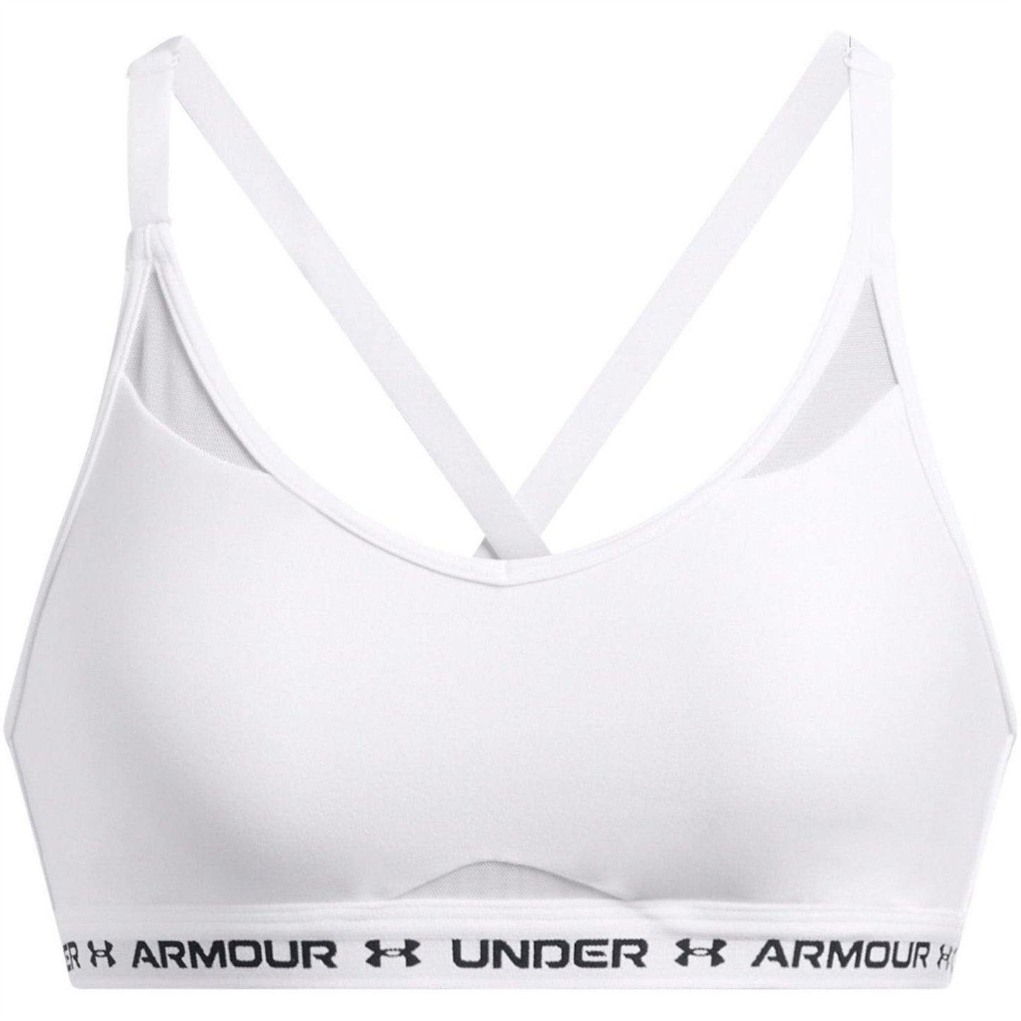 White - Front - Under Armour Womens-Ladies Cross Back Sports Bra