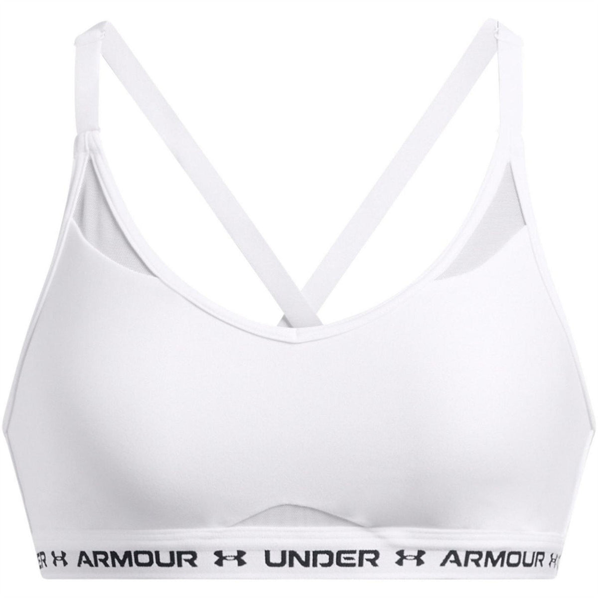 White - Front - Under Armour Womens-Ladies Cross Back Sports Bra